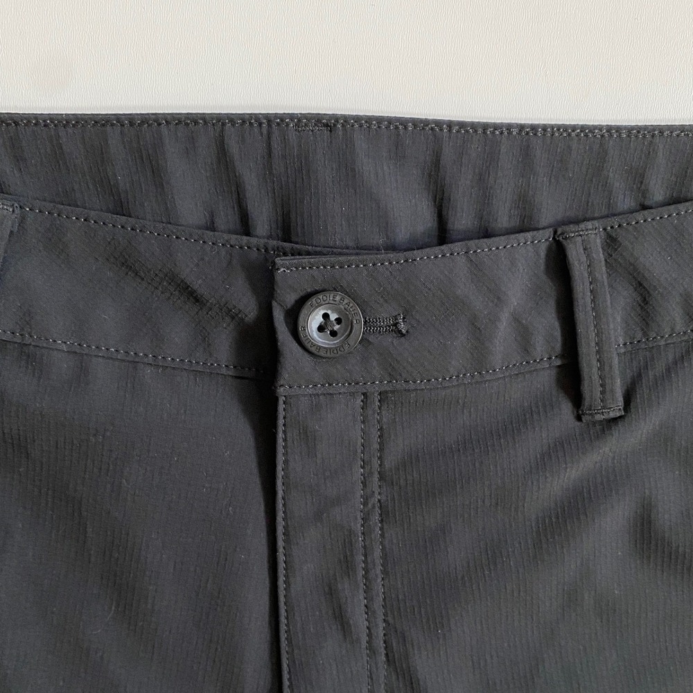 Eddie Bauer Black Ripstop Hiking‎ Cargo Pants Womens 8 Adjustable Cuffs Stretch - Picture 9 of 12